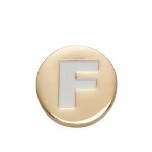 F Gold Letter Jibbitz Croc Charm